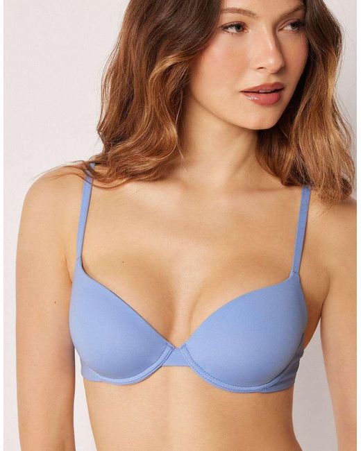 Calzedonia Blue Push-Up Bikini Top Premium Fit