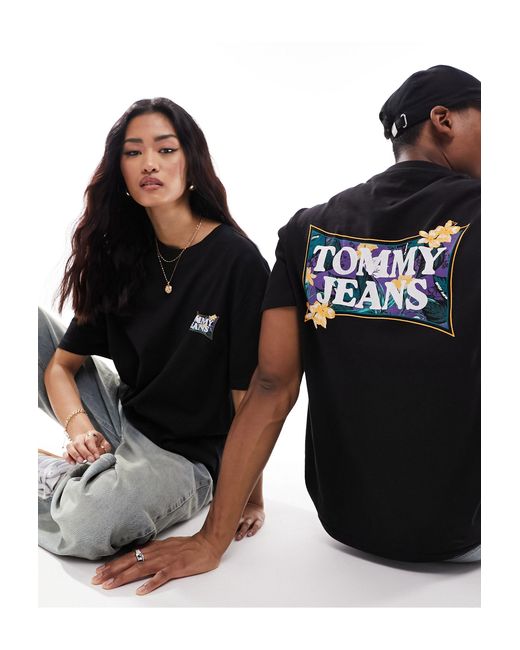 Camiseta negra unisex Tommy Hilfiger de color Black