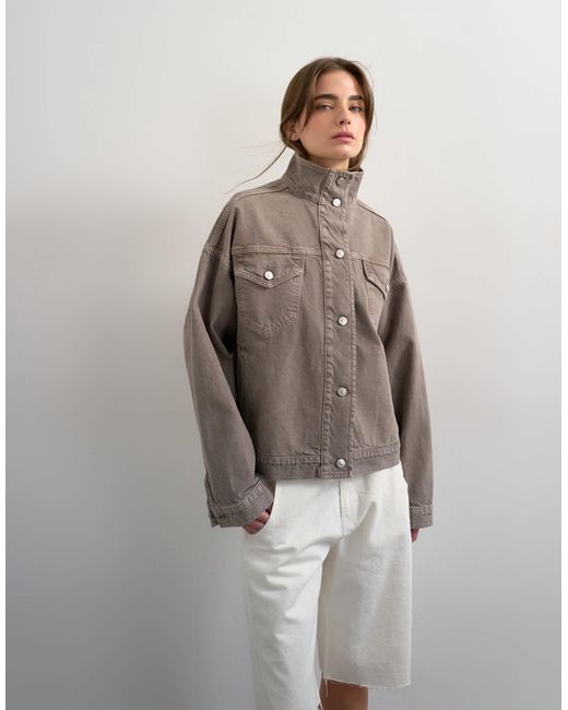 TOPSHOP Brown – jeansjacke