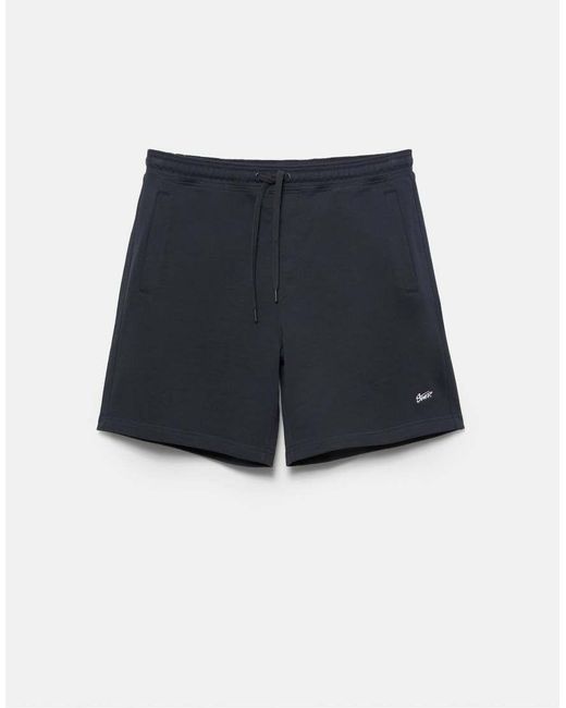 Pull&Bear Blue Bermuda Jogger With Logo for men