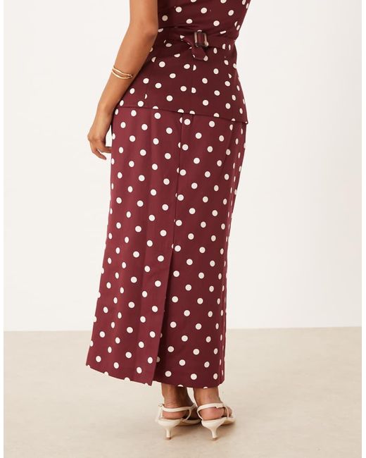 Nobody's Child Petite Red Theta Midi Skirt Co-ord