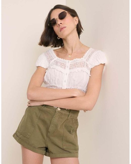 Nobody's Child Brown Utility Pocket Etta Shorts