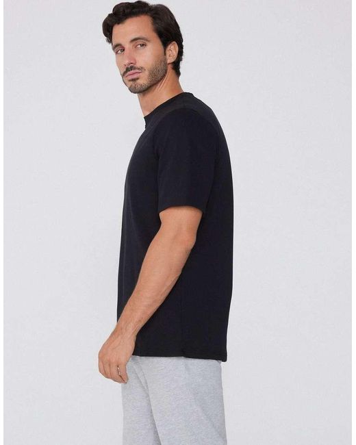 Tezenis Black 100% Heavy Cotton Round Neck T-Shirt for men