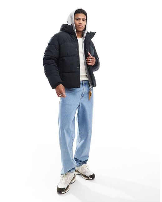 Jack & Jones Blue Short Puffer Jacket for men