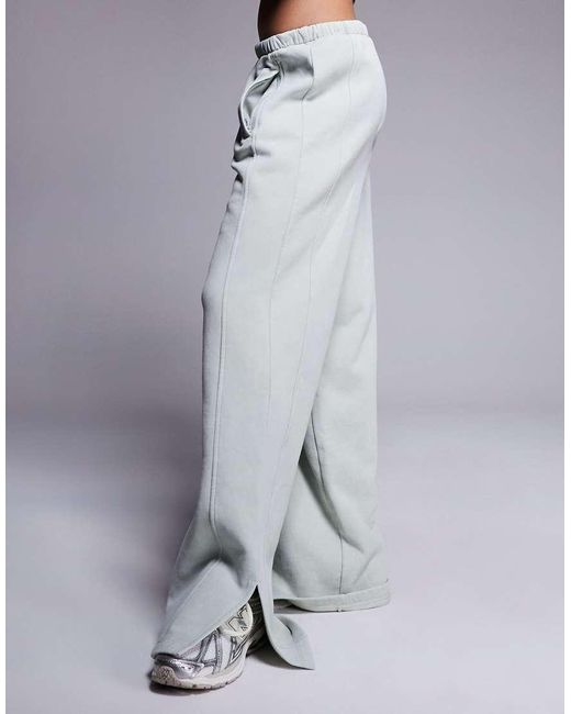 Joggers Verde Lavado De Pernera Ancha De Weekend Collective (Parte De Un Conjunto) ASOS de color Gray