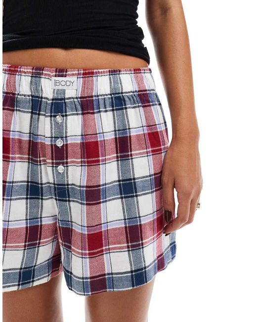 Cotton On Blue Cotton On Sleep Check Boxer Short