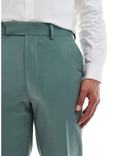 ASOS Blue Tapered Suit Trousers for men