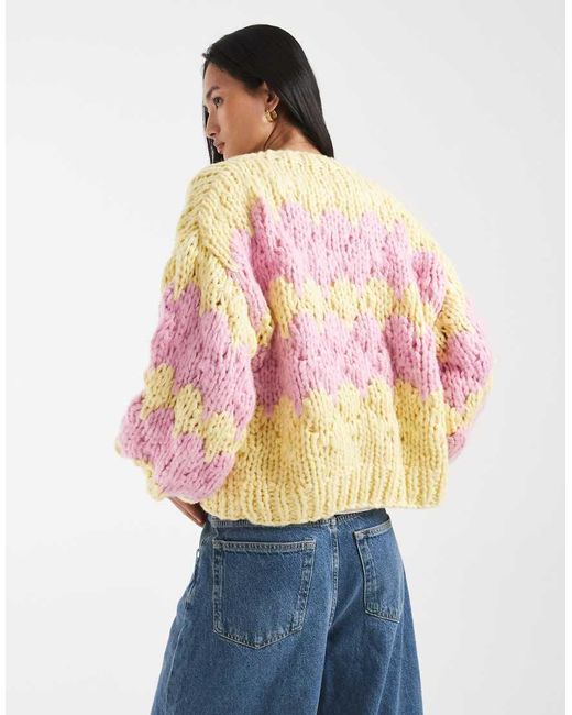 Kiwi & Co Multicolor Hugs & Kisses Hand Knit Cardigan