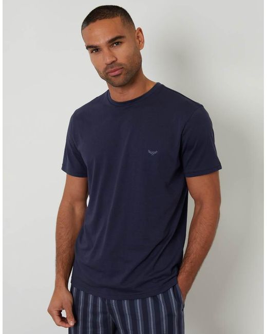 Threadbare Blue Stripe Pyjama Set for men