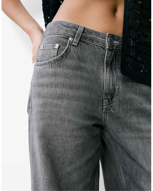 Pull&Bear Gray – weit geschnittene jeans