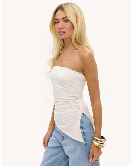 Loavies White Lit With Love Strapless Top