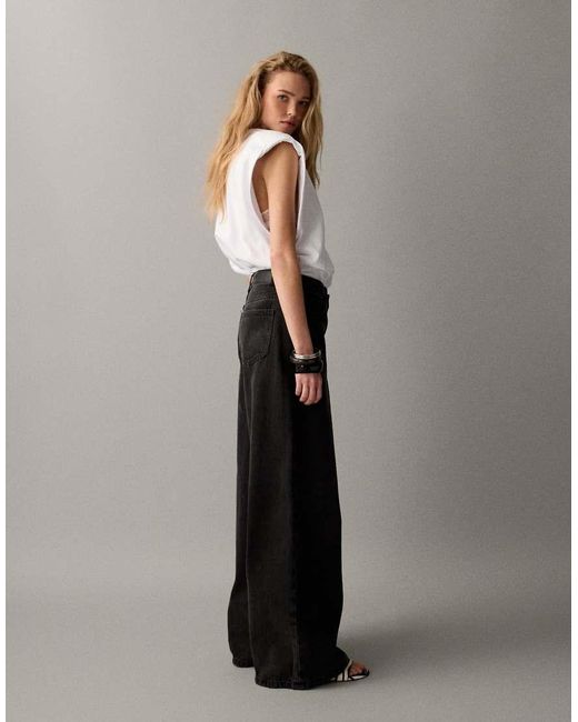 Noisy May Black Low Rise Wide Leg Jeans