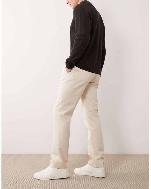 ASOS Natural Tailored Slim Trousers for men