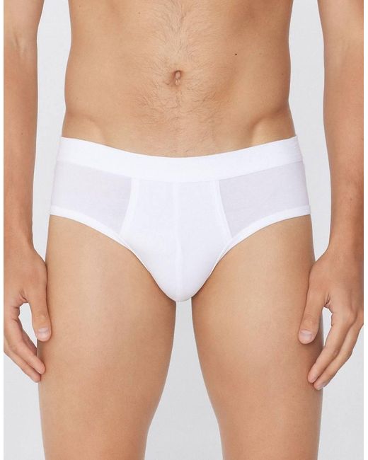 Tezenis White Extrafine Lightweight Cotton Briefs for men