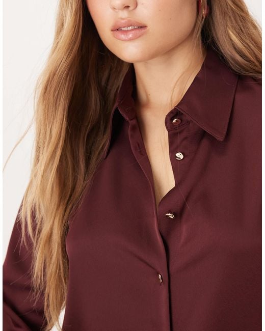 Mango Red – hemd aus satin