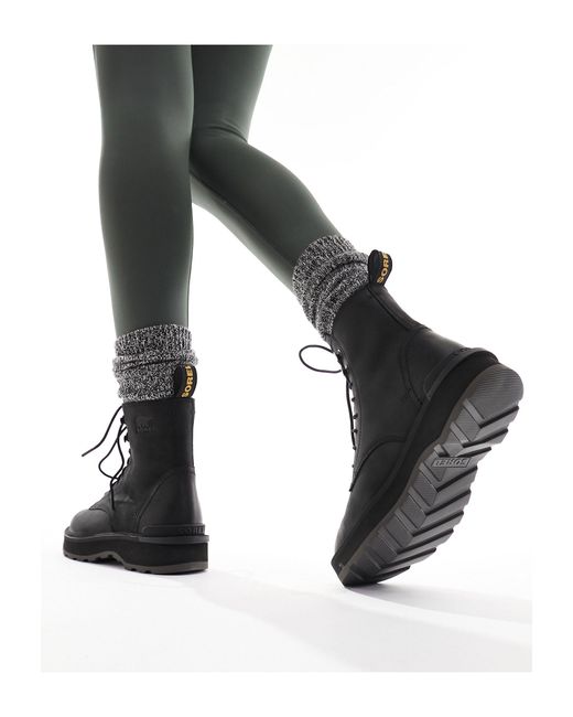 Hi-line - bottes à lacets Sorel en coloris Black