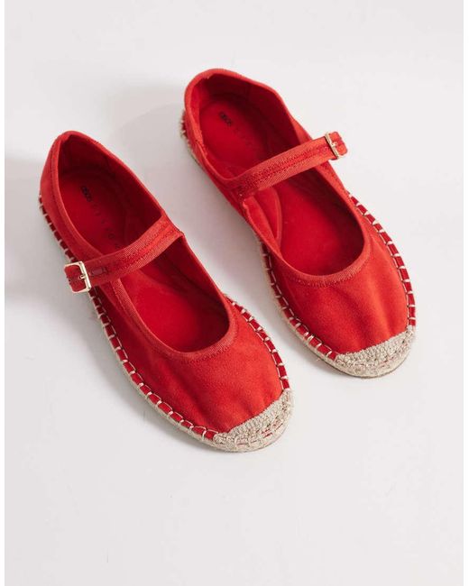 ASOS Red Jasmine Mary Jane Espadrille Ballet Flats