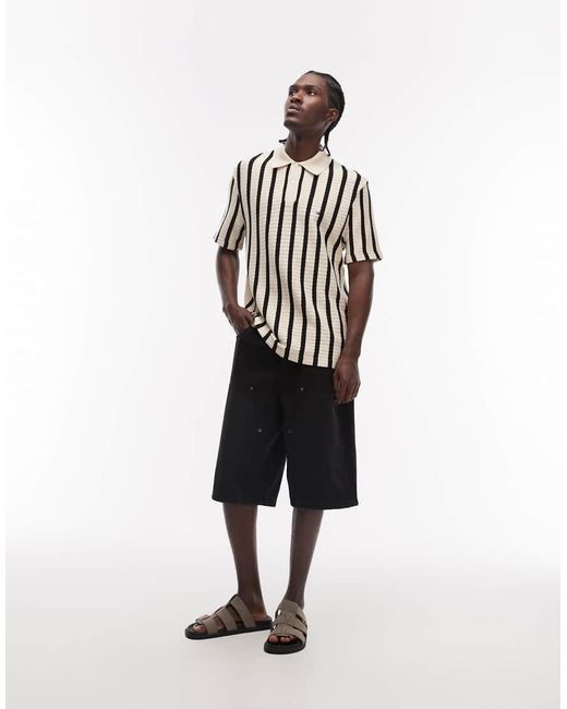 Tommy Hilfiger White Relaxed Fit Knitted Polo Shirt for men