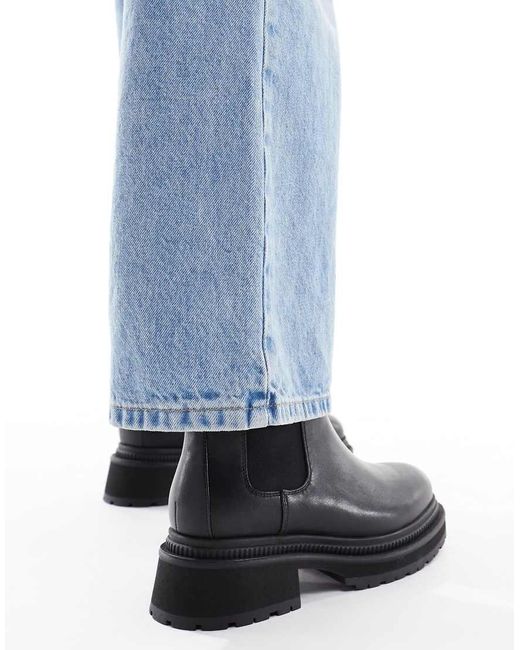 London Rebel Blue Emma Chunky Chelsea Boots