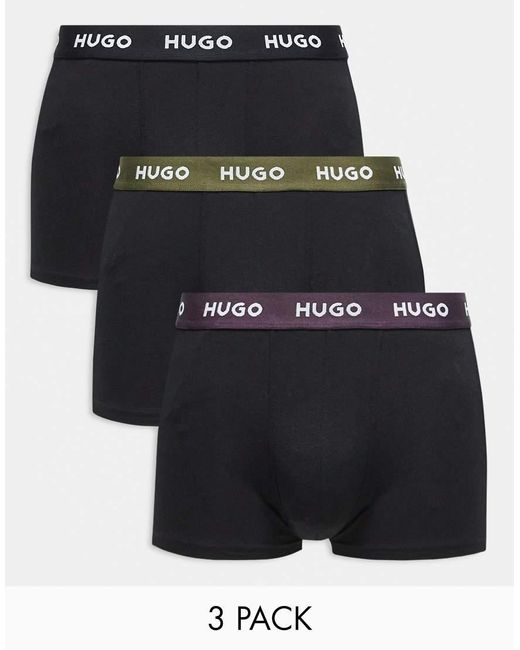 Pack De 3 Calzoncillos De Varios Colores De Hugo Bodywear Boss de hombre de color Black