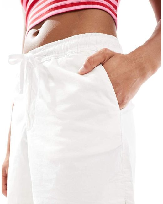 JJXX Red Denim Waistband Shorts