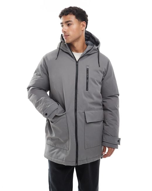 Jack & Jones Gray Parka Jacket for men