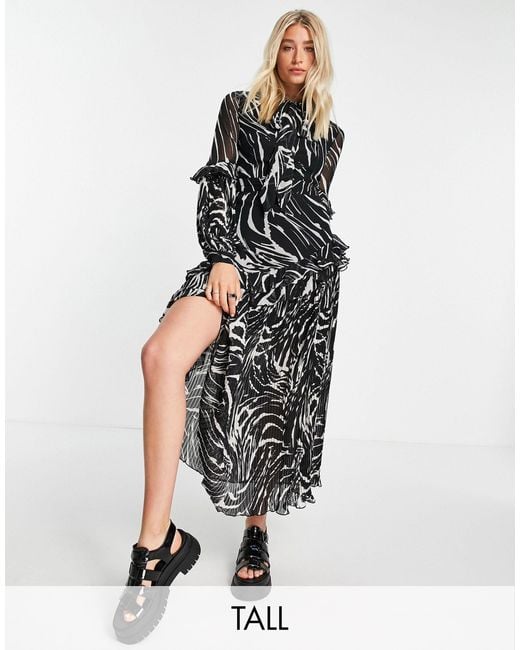 leopard print pleated midi dress