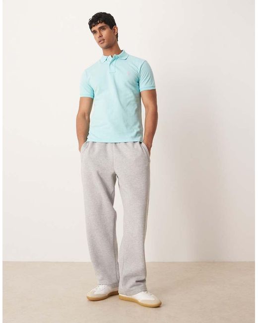 Polo Ralph Lauren Blue Icon Logo Slim Fit Pique Polo for men