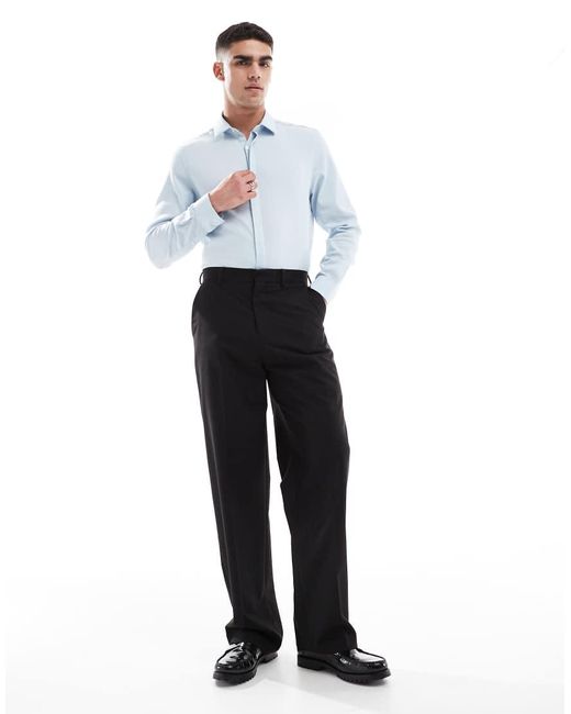 ASOS White Formal Textured Shirt for men