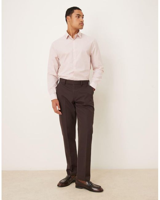 ASOS White Formal Check Regular Shirt for men