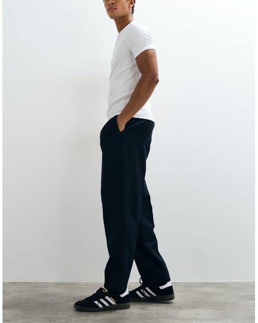 ASOS White Tailored Pleated Oversized Tapered Pants for men