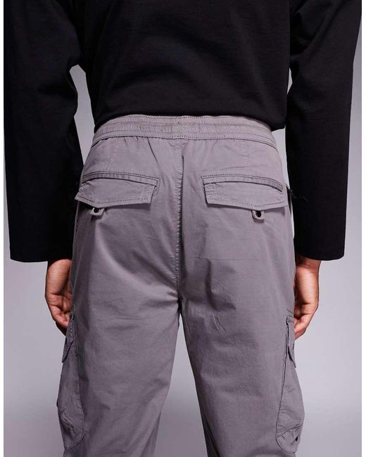 Pantaloni Cargo Regular Fit Scuro di River Island in Gray da Uomo