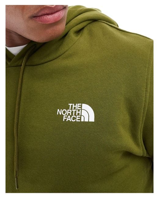Simple dome - felpa con cappuccio oliva con logo di The North Face in Green da Uomo