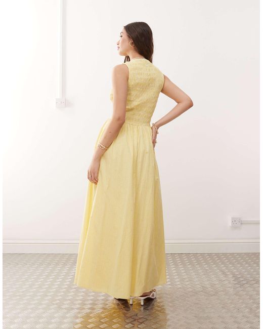Amy Lynn Natural – eleanor – gesmoktes maxikleid
