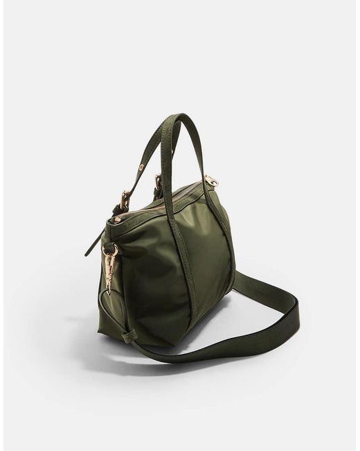 Stradivarius Mini-Crossbody Shopper Met Contrast in het Green