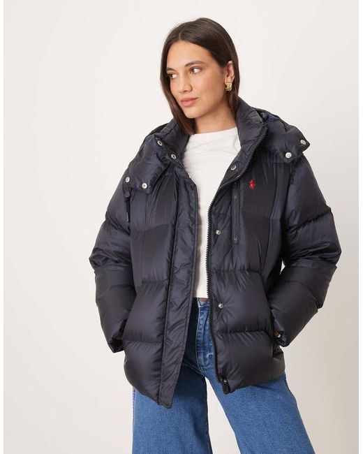 Polo Ralph Lauren Blue Icon Logo Puffer Jacket
