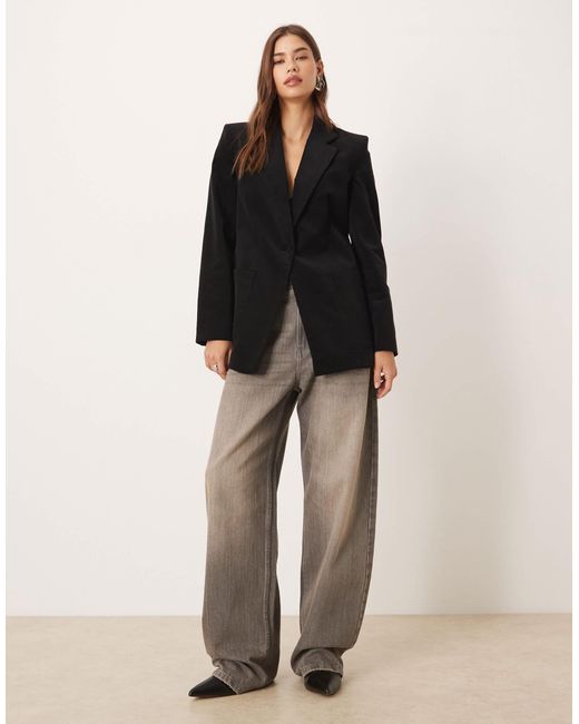 Blazer ajusté Mango en coloris Black