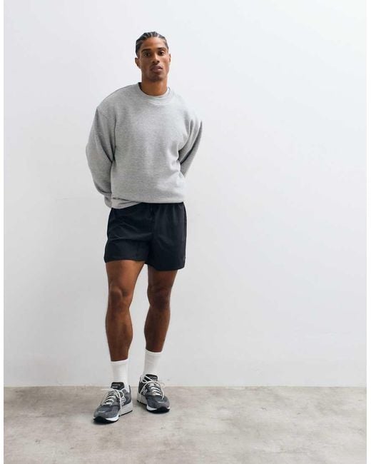 New Balance Gray Rc Essential Short 5" for men
