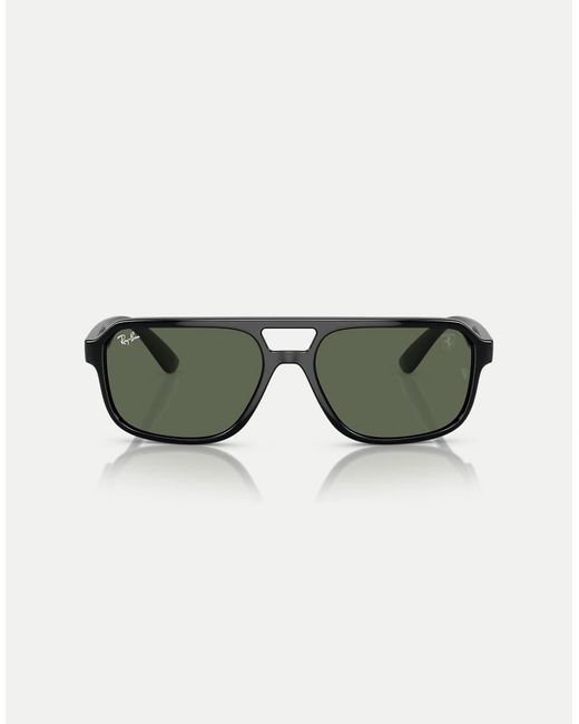 Ray-Ban Green Rb4414M Scuderia Ferrari Collection Irregular Sunglasses With Lens