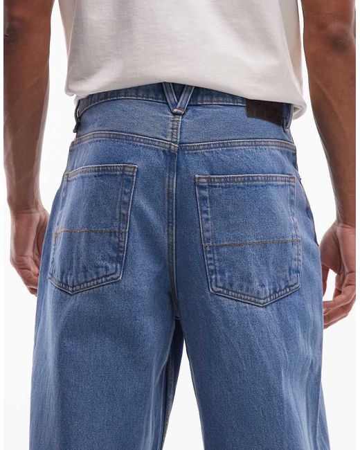 Vans Blue Check-5 baggy Denim Jeans for men