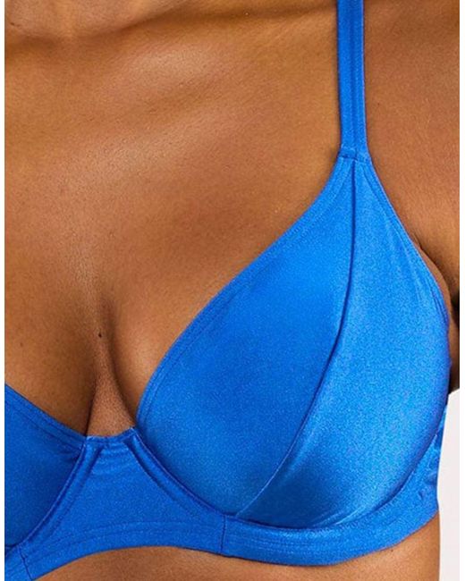 Peek & Beau Blue Cornflower Underwired Plunge Bikini Top