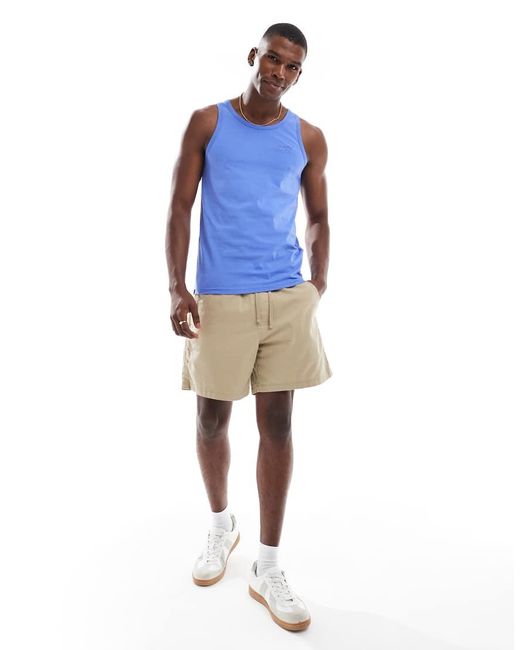 Superdry Blue Essential Logo Vest Top for men