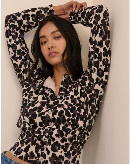 Nobody's Child Black Leopard Print Cardigan