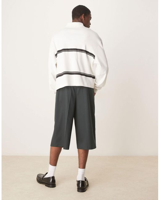 ASOS – oversize-bermudashorts in Natural für Herren