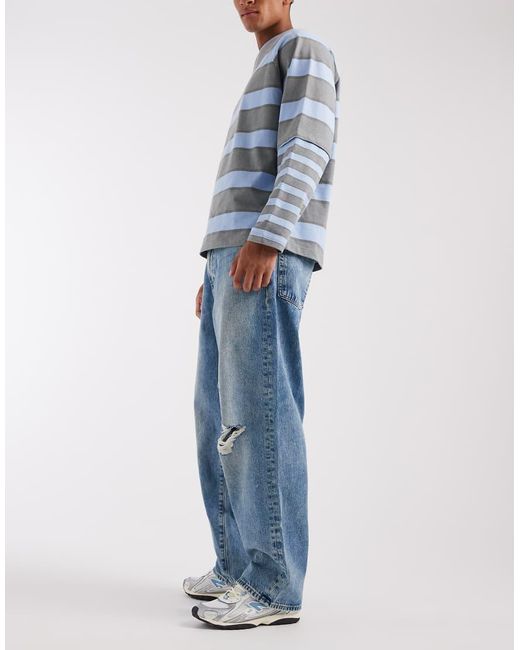 Gap Blue Super Baggy Jeans for men