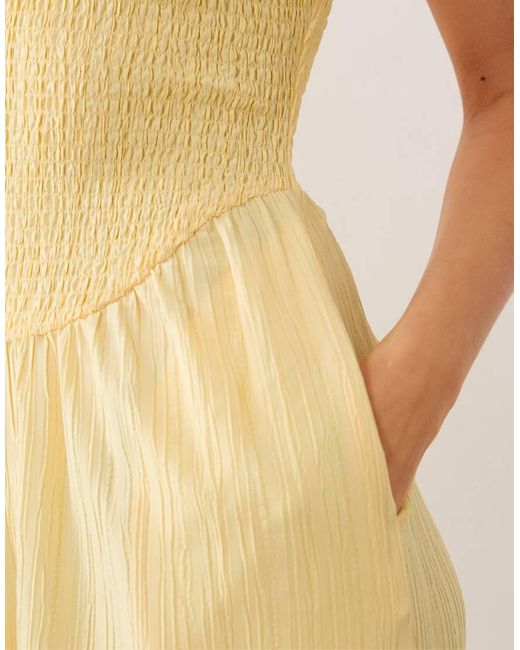 ASOS Natural Scoop Neck Crinkle Jumpsuit