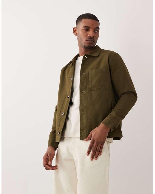 Only & Sons Natural Boxy Fit Overshirt for men