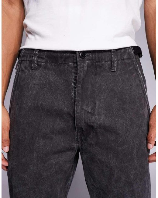 Aape By A Bathing Ape Black Aape By A Bathing Ape Loose Fit Cotton Twill Trousers for men