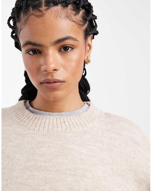 ASOS Natural Wide Sleeve Oversized Knitted Jumper