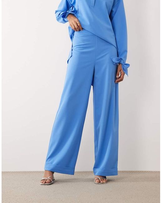 Iyal Blue Slim Leg Trousers Co-ord
